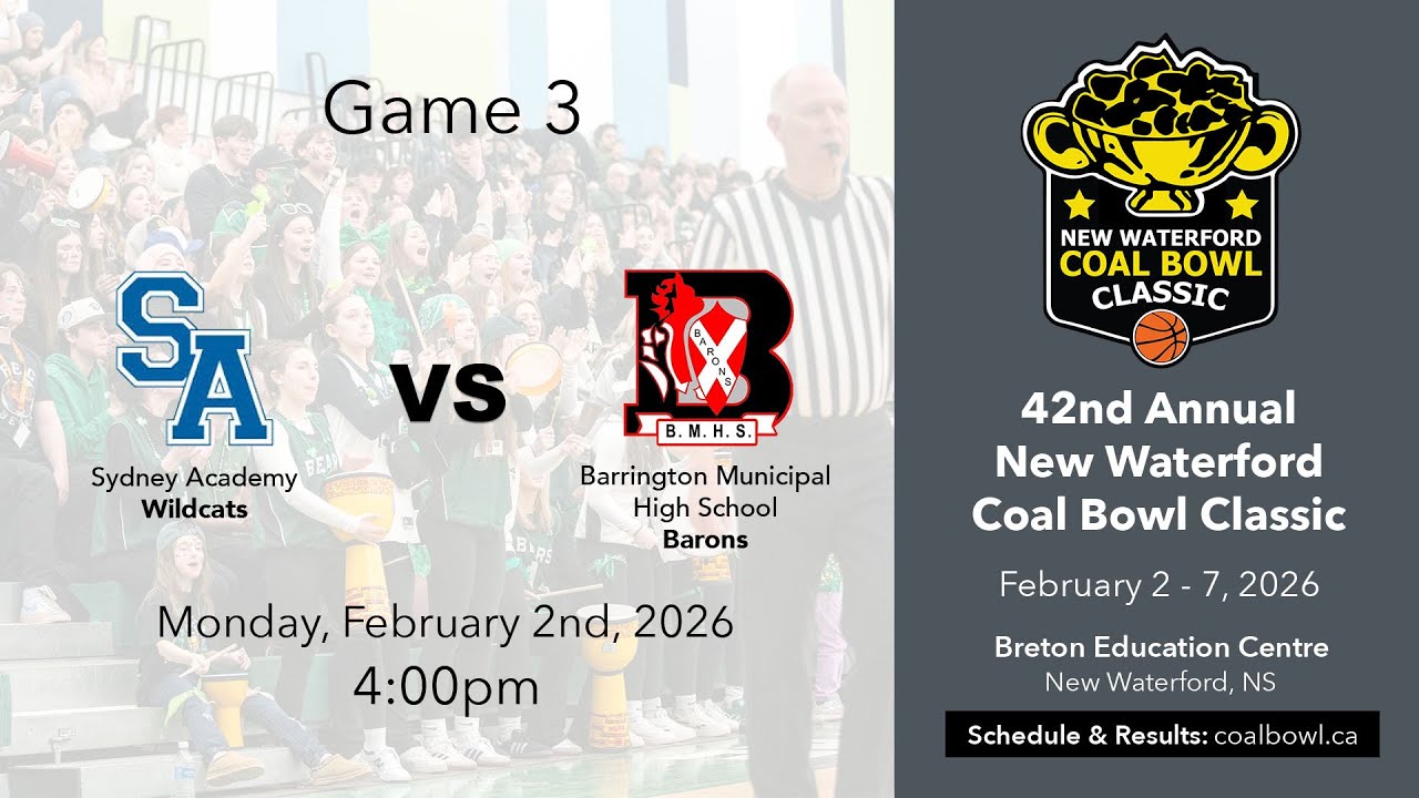 Coal Bowl 2026 Game 3 - Sydney Academy vs. Barrington Municipal High School