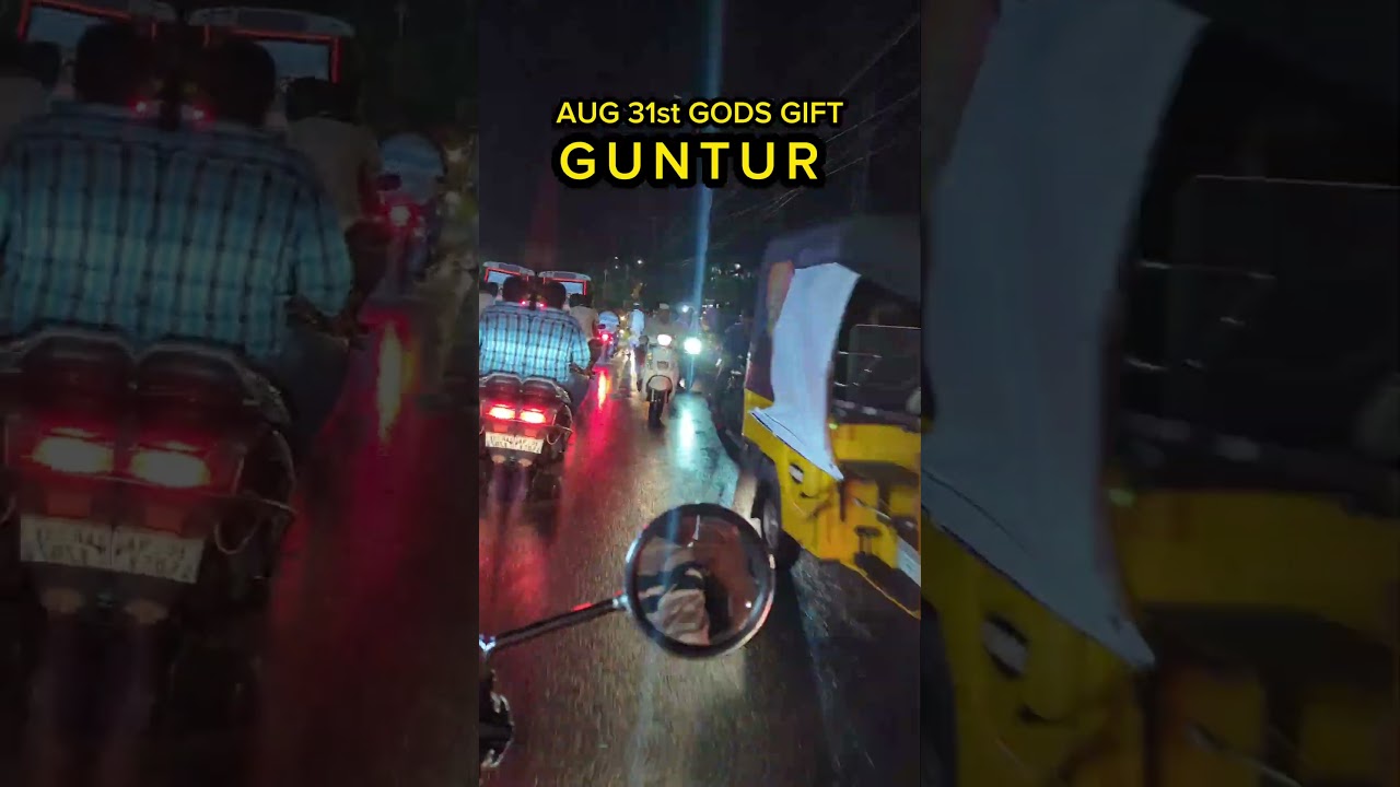 Floods In Guntur Pn August 31st night #ytshorts #shorts #rain #floods #andhrapradesh #guntur