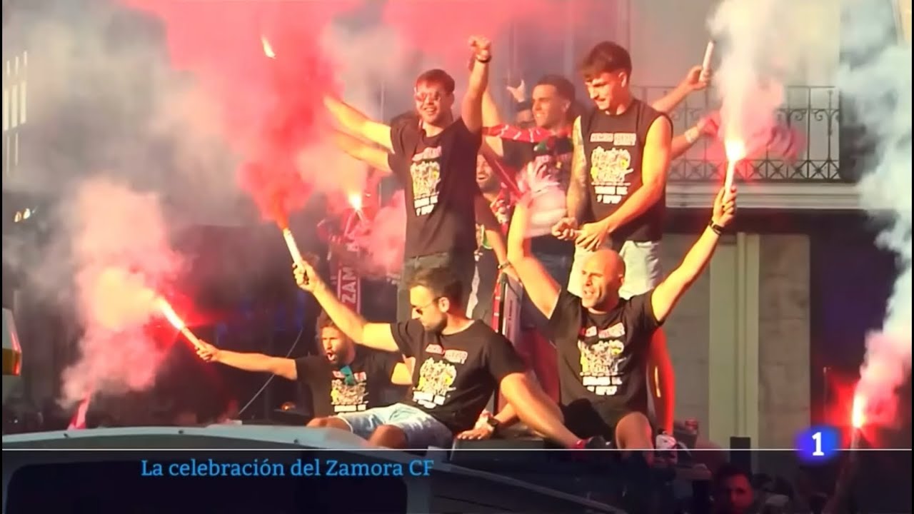 FIESTA de ASCENSO del ZAMORA C.F a PRIMERA RFEF | Informativo Castilla y León, TVE
