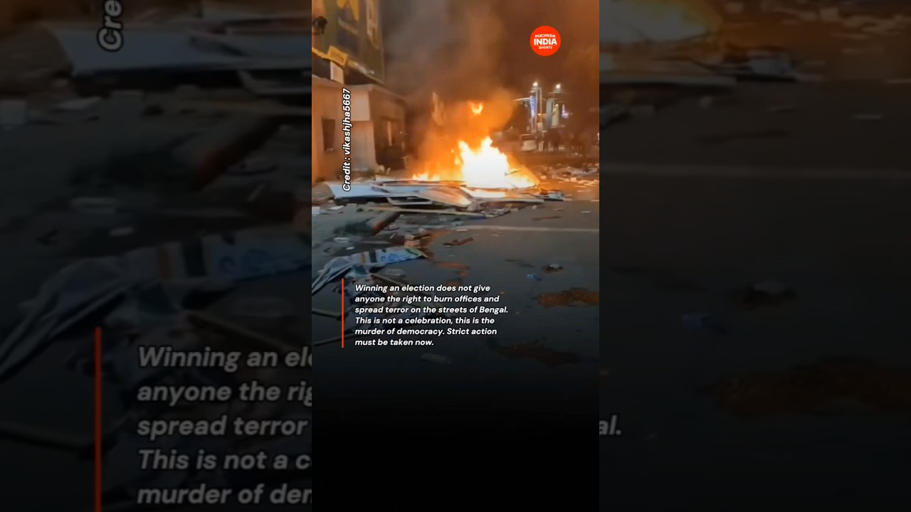 TMC Office Burnt at Kolkata Ruby More 😡। #shorts #kolkata