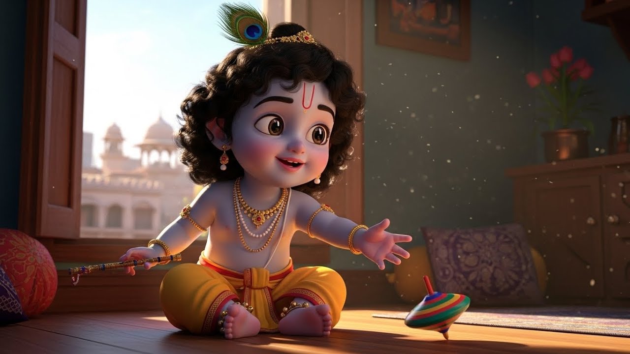 Shree Krishna Govind Hare Murari | Little Krishna Lullaby | Most Peaceful Krishna Bhajan