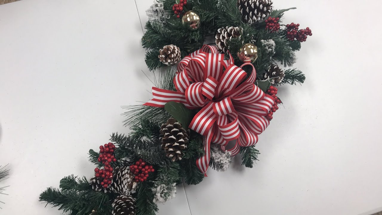 Dollar Tree Candy Cane Wreath Form Tutorial