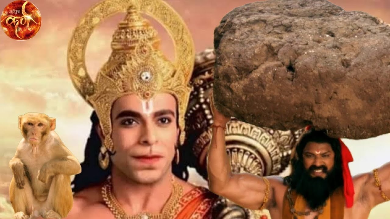 महा बली भीम ने बजरंग बली पर किया पत्थर से प्रहार || Suryaputra karn