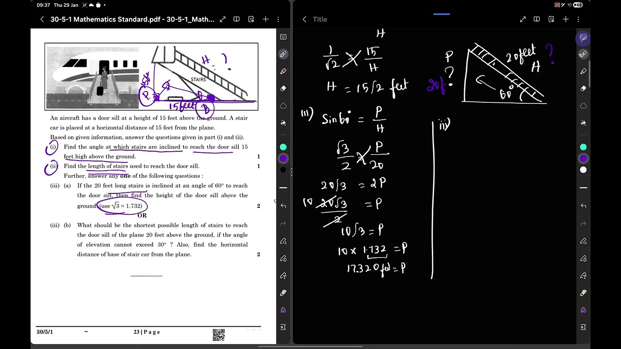 CBSE CLASS 10 SET1 CODE 30/5/1 Part7 EH5GF 10 MARCH 2025 MATHEMATICSSTANDARD PAPERSOLUTION-in Tamil