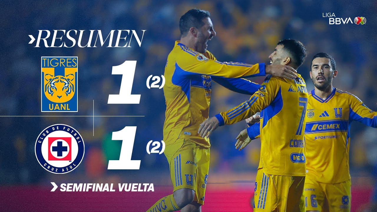 TIGRES 1(2)-(2)1 CRUZ AZUL | &iexcl;Los Felinos est&aacute;n en una nueva Final con drama en el Volc&aacute;n!
