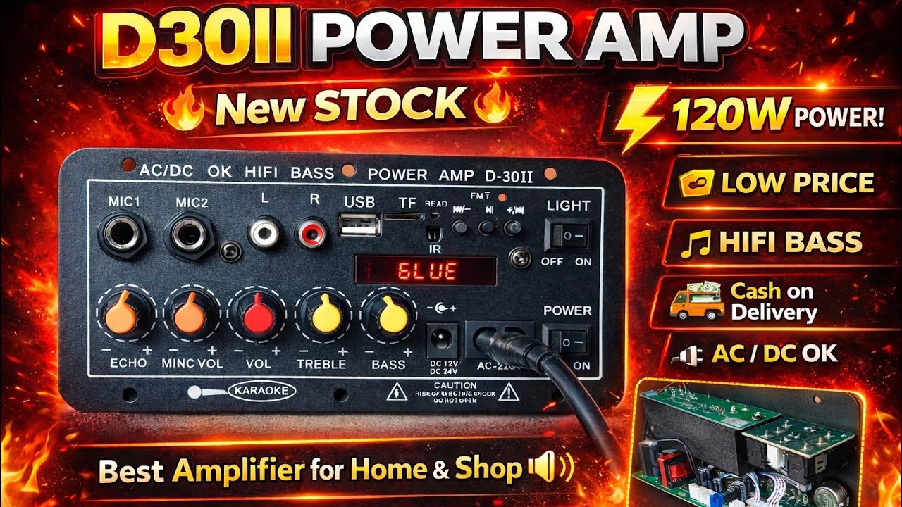 මේ තරම් අඩුවට කවදාක වත් දුන්නේ නෑ😳😳👀#D30ii#amplifier #d100 