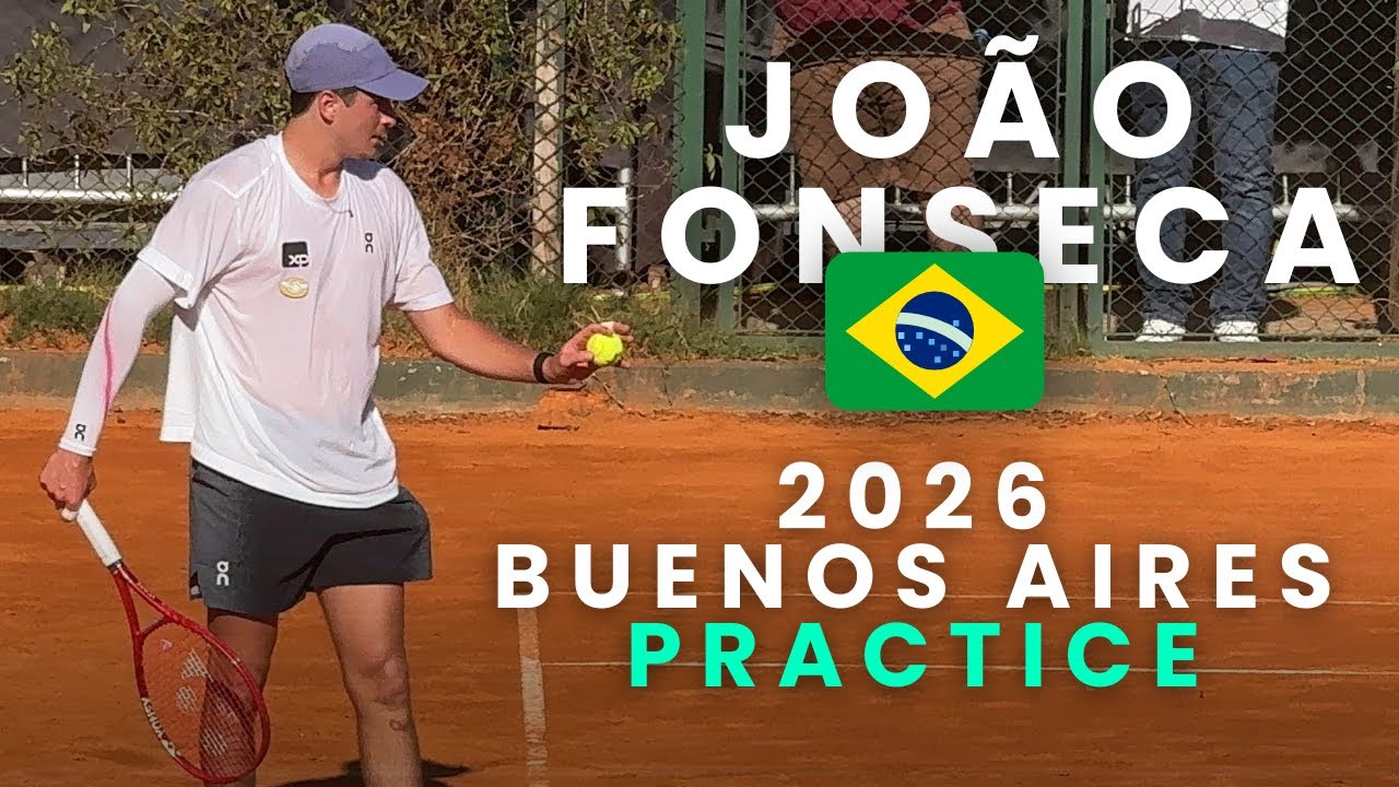 Jo&atilde;o Fonseca 🇧🇷 Practice at the 2026 Argentina Open in Buenos Aires - Monday, February 9
