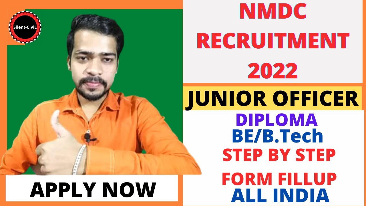 NMDC JUNIOR OFFICER FORM FILL UP 2022 | NMDC RECRUITMENT 2022 | NMDC WEBSITE OPEN PROBLEM