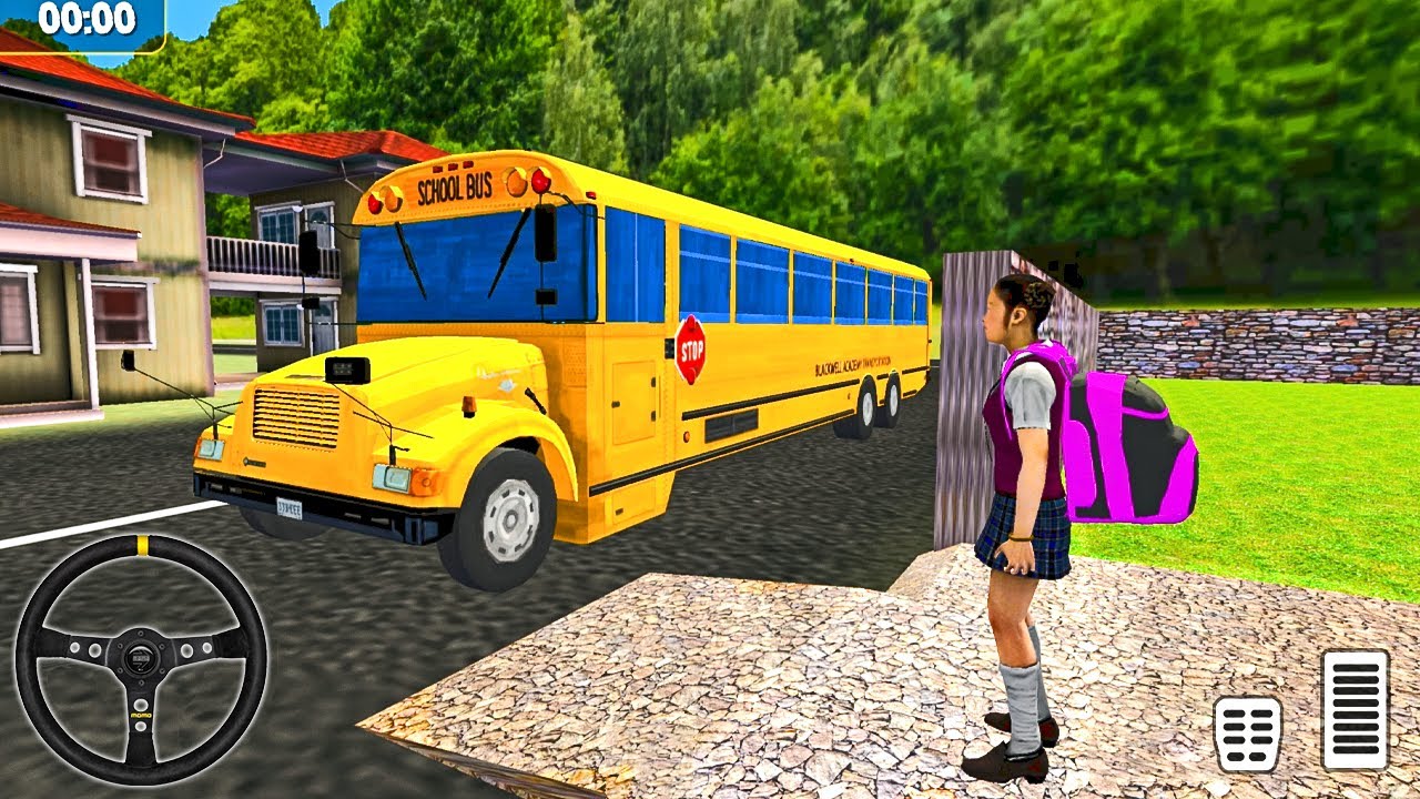 Virtual High School Simulator 2024: Bus Driving Games - Android Gameplay