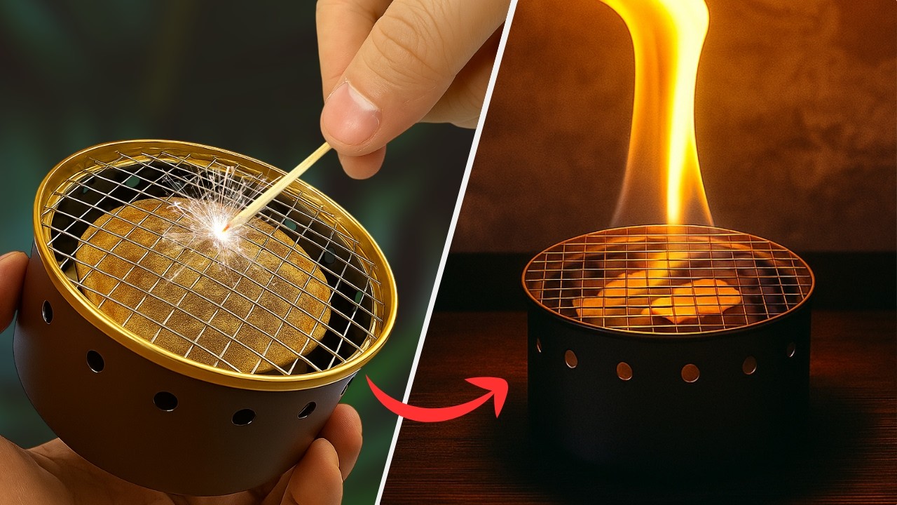 How To Make the TUNA Can Wood Powder Stove - Great Ideal for Camping Gear & Survival