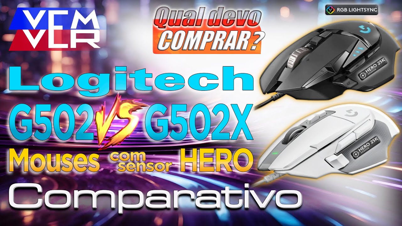 00071 - COMPARATIVO - Mouse Logitech G502 HERO versus G502X