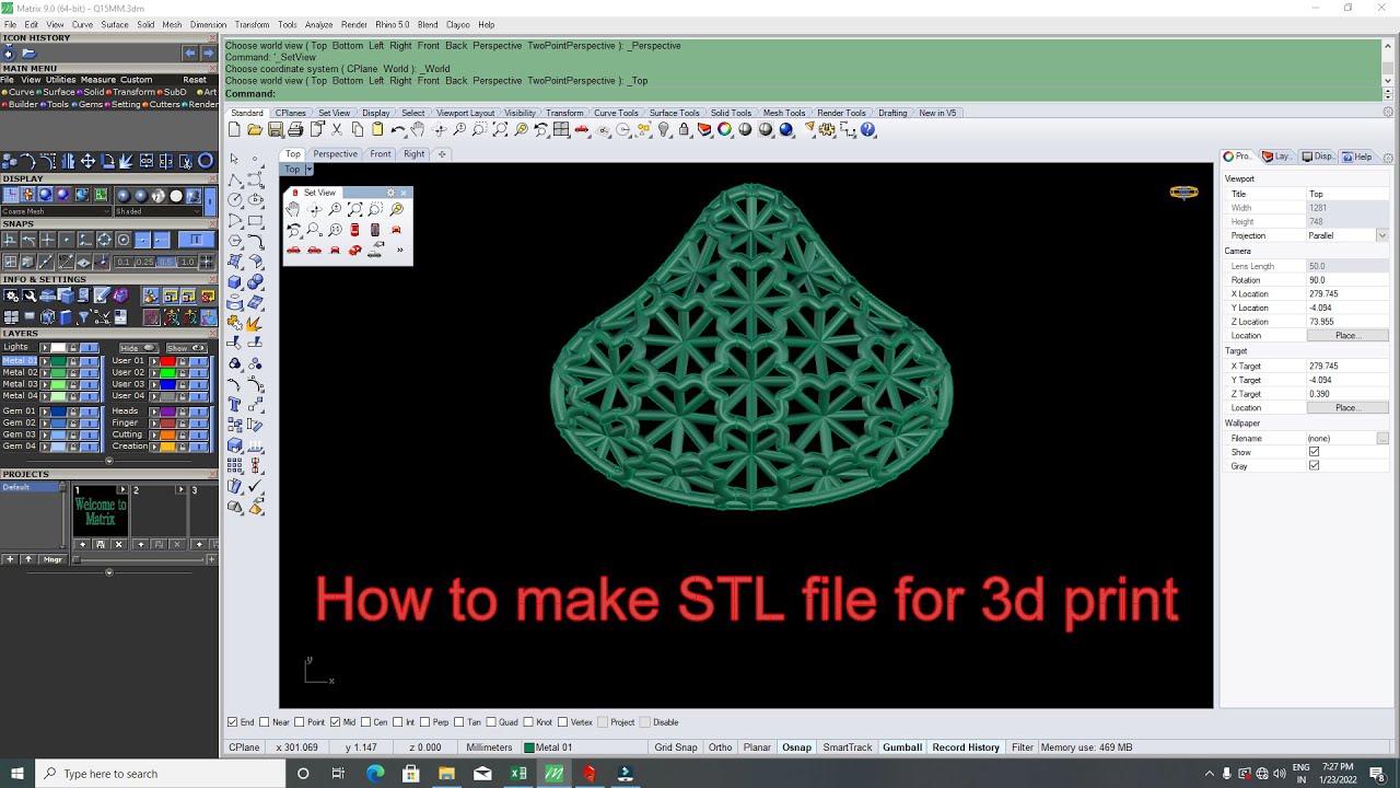 How to make STL files for 3dm  print