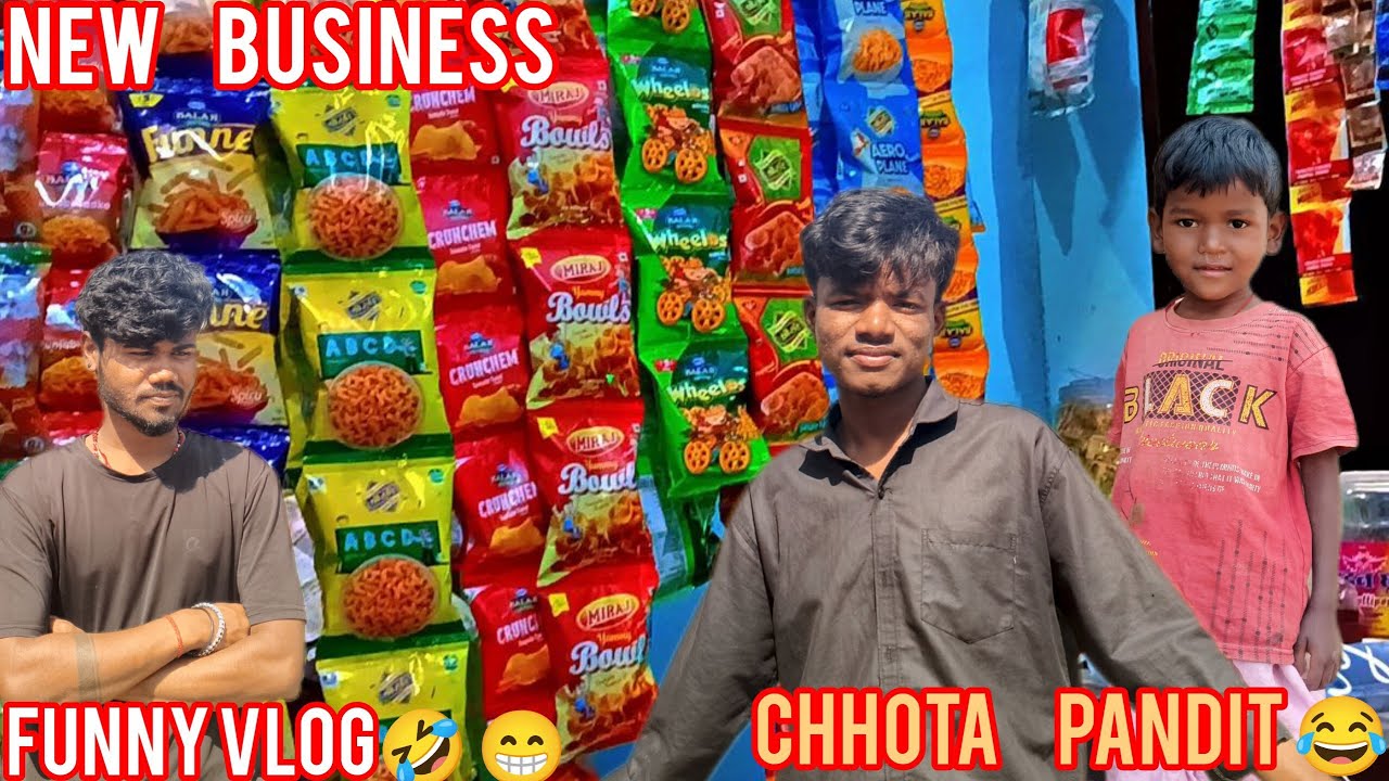 New business and chhota pandit  funny vlog😁🤣 welcome#youtuber #myvlog #comedy 😊