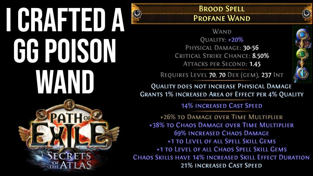 How to Meta craft a GG Poison Wand for around 70 divines - Step by Step Guide - PoE 3.26 SOTA