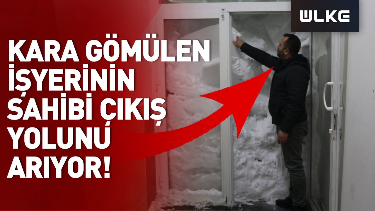 Bitlis’te kar kapı ve pencereleri kapattı!