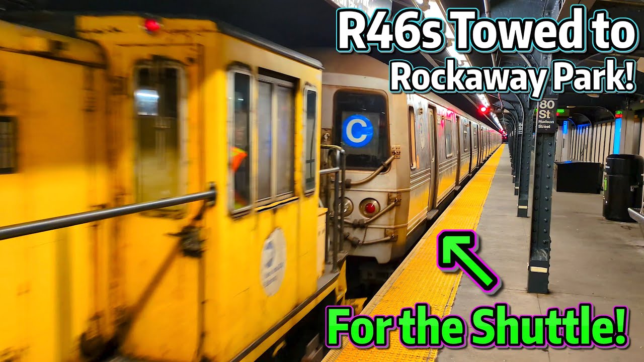 ⁴ᴷ⁶⁰ R46s Towed to Rockaway Park for Shuttle Service!
