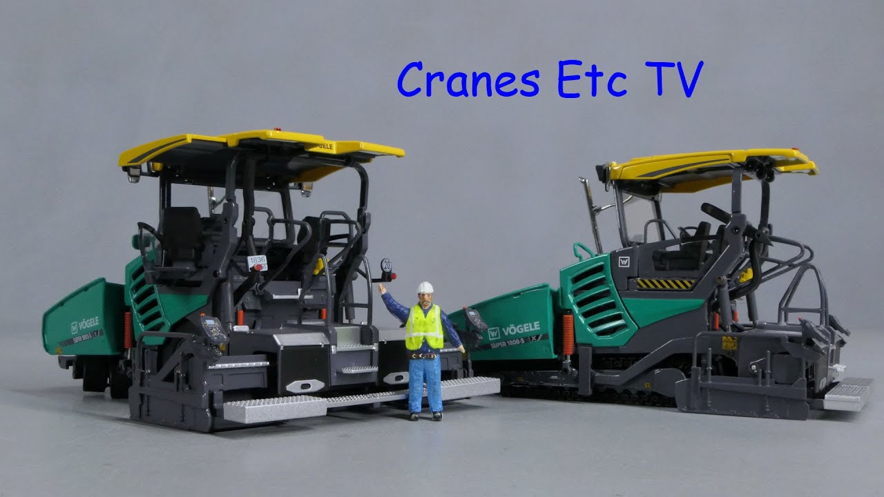 Асфальтоукладчики NZG Vögele Super 1800-5 X и 1803-5 X от Cranes Etc TV