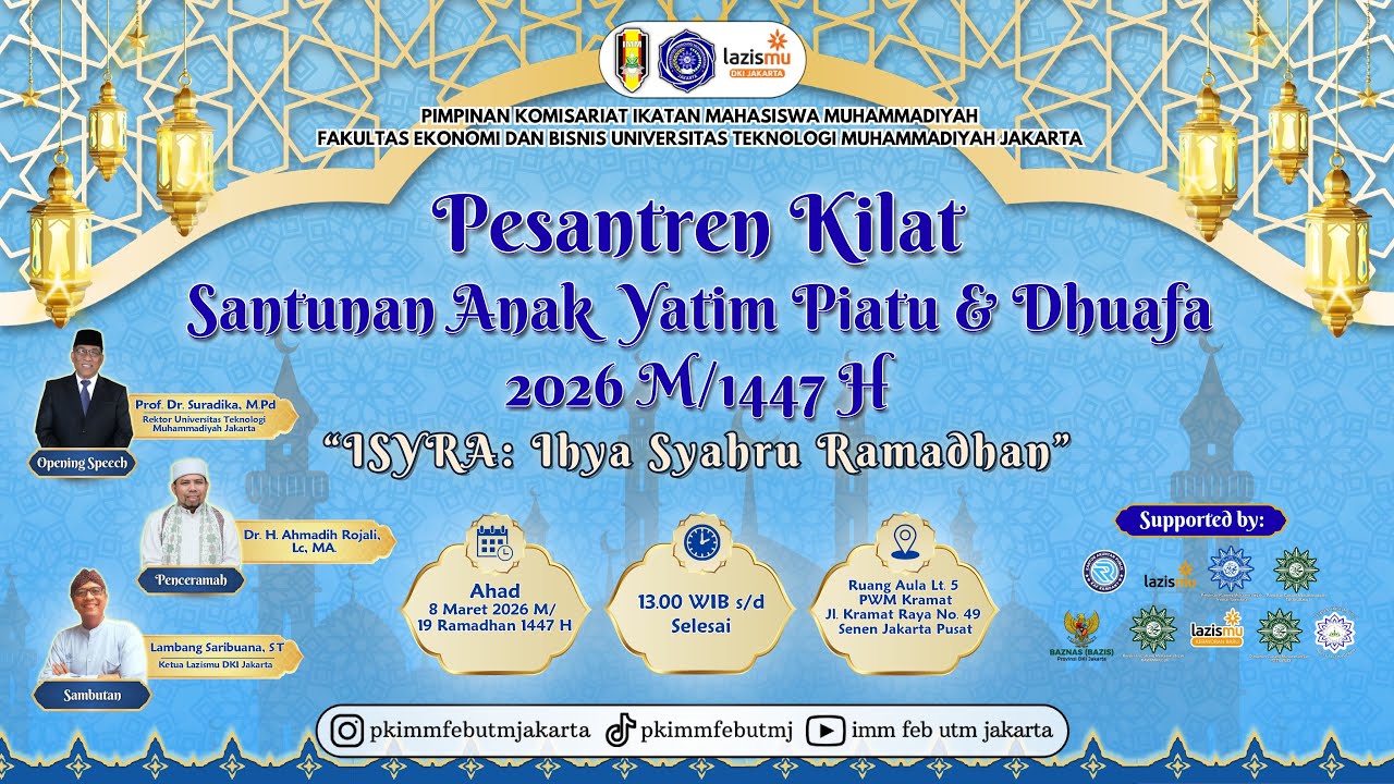 MM UTMJ Live Stream PESANTREN KILAT SANTUNAN ANAK YATIM PIATU & DHUAFA