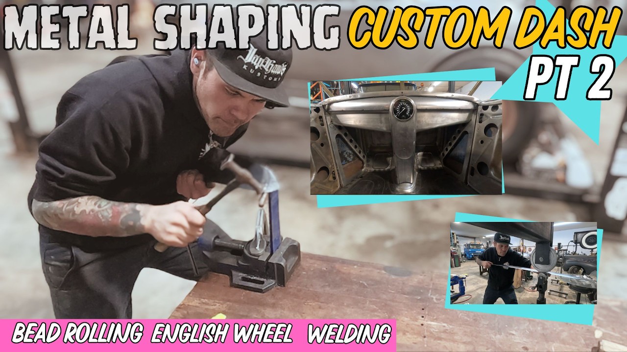 STEP BY STEP Metal Shaping a Custom Dash - Model A Roadster English Wheel, Bead Rolling, Wire Form!