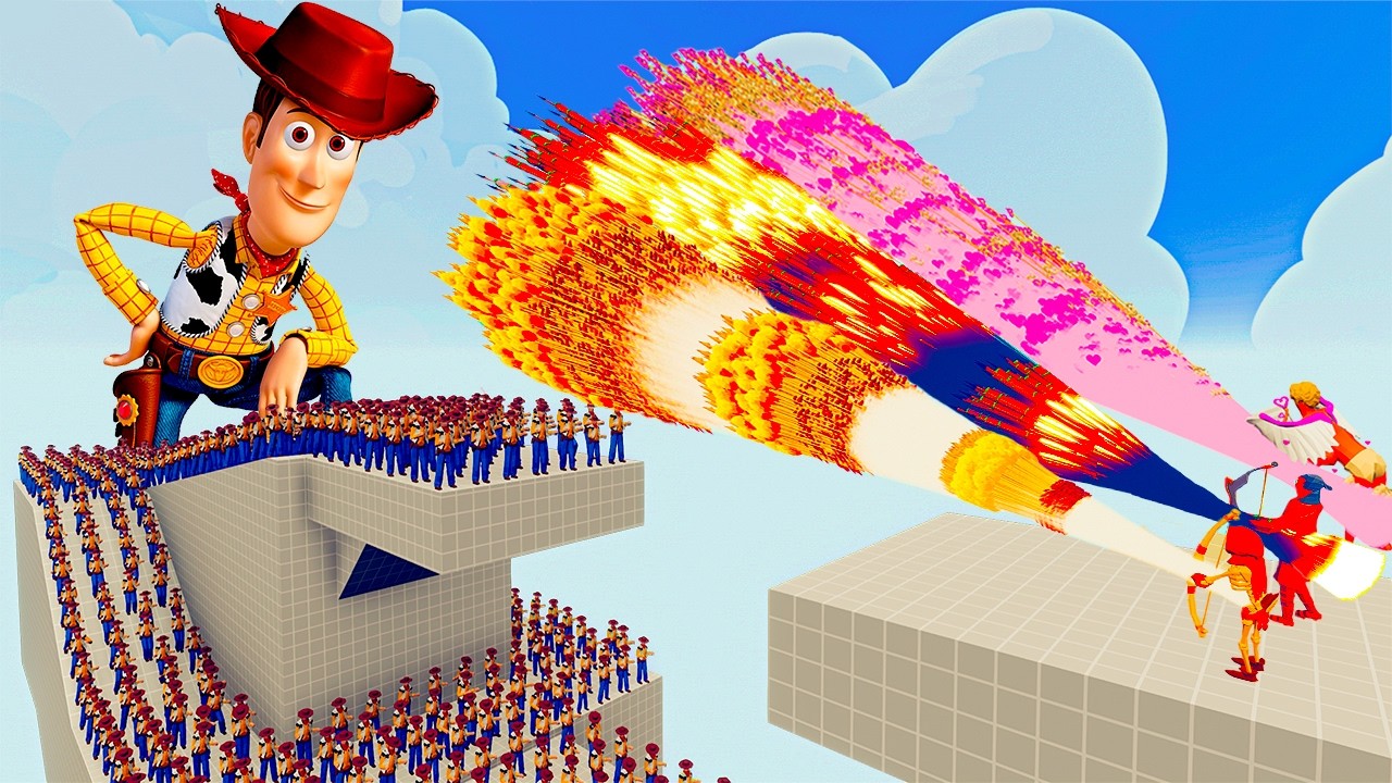 100x SHERIFF WOODY + 1x GIANT vs 3x EVERY GOD   Totally Accurate Battle Simulator TABS