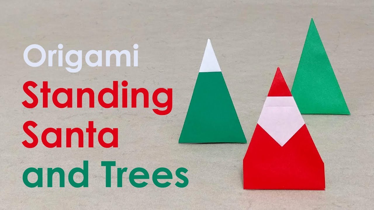 Christmas Origami Tutorial: Standing Santa and Trees (Francesco Mancini)