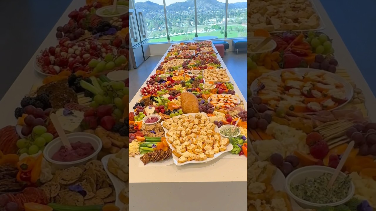 150 person grazing table #okanaganlife #catering #food #charcuterie #appetizer #foodie #recipe