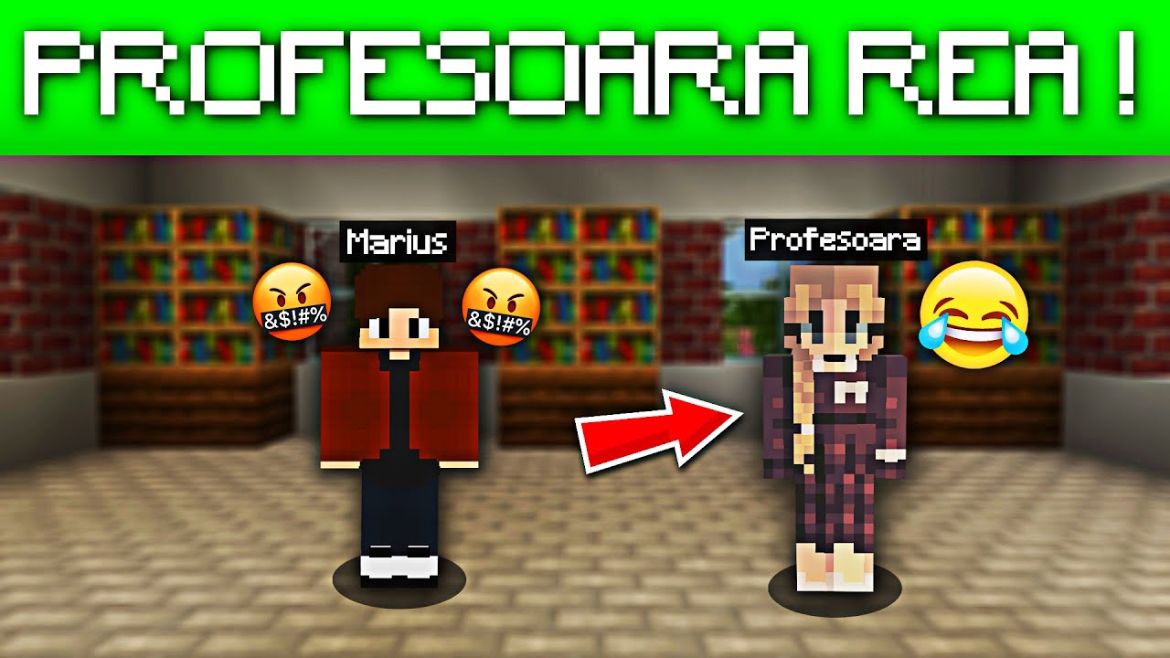 Profesoara asta vrea să mă înlocuiască.. si să îmi fure toți elevii ! (Minecraft)