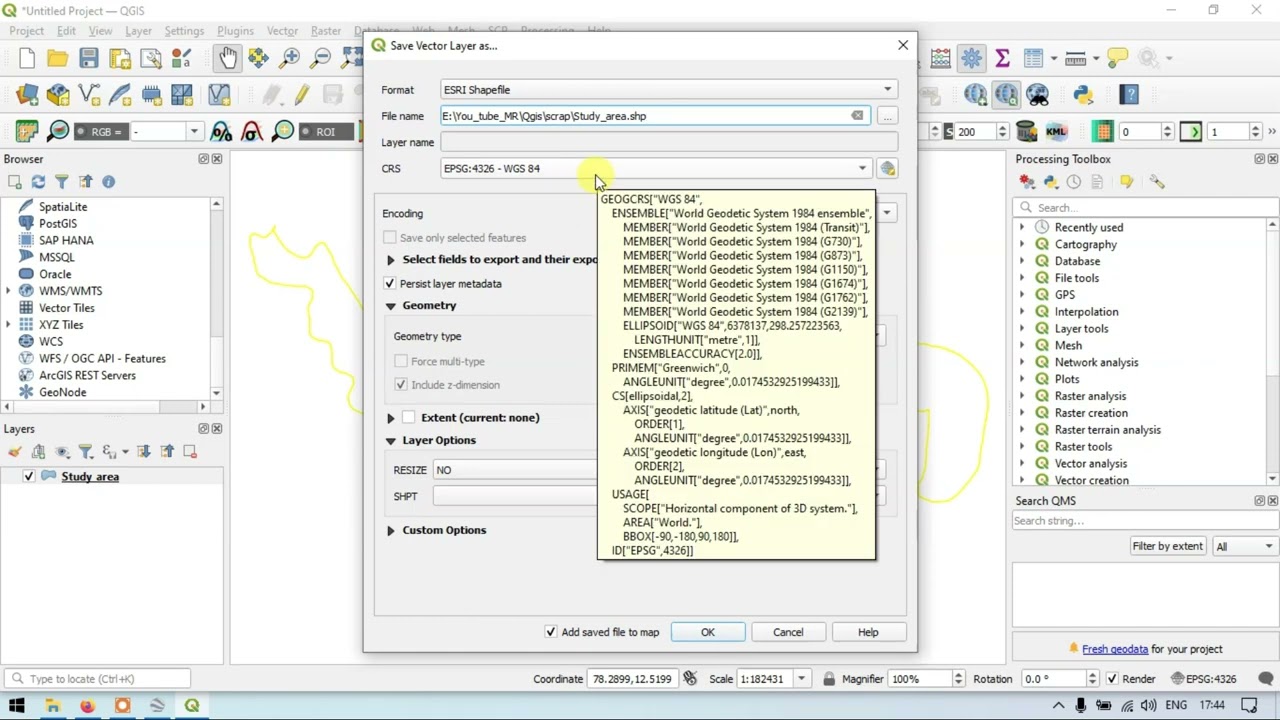 Convert kml to shapefile using QGIS