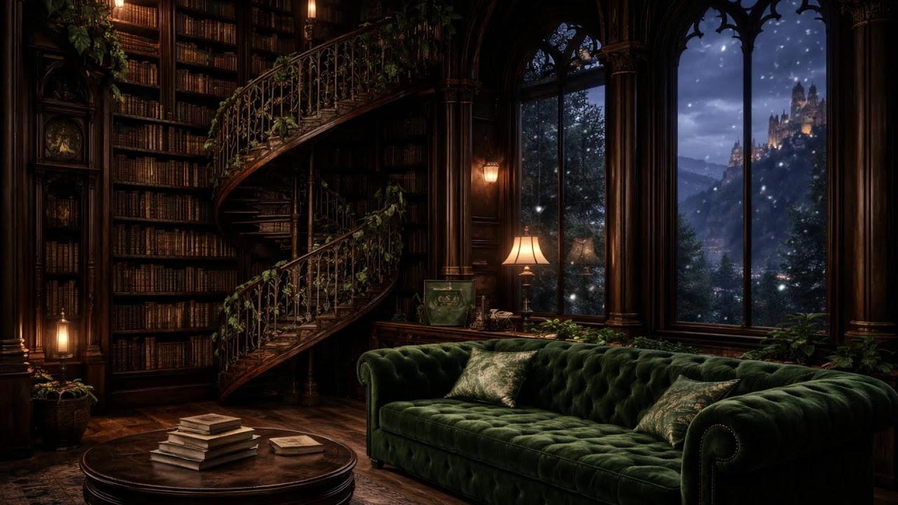Cozy Fireplace Study Room 🔥 Deep Focus Music for Writing & Research