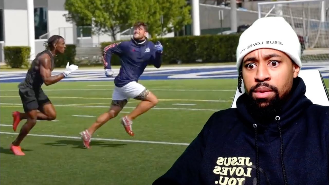 HE'S FASTER THAN DEESTROYING?! Reacting To I TRIED GUARDING A PRO WIDE RECEIVER DURING 1ON1’S!