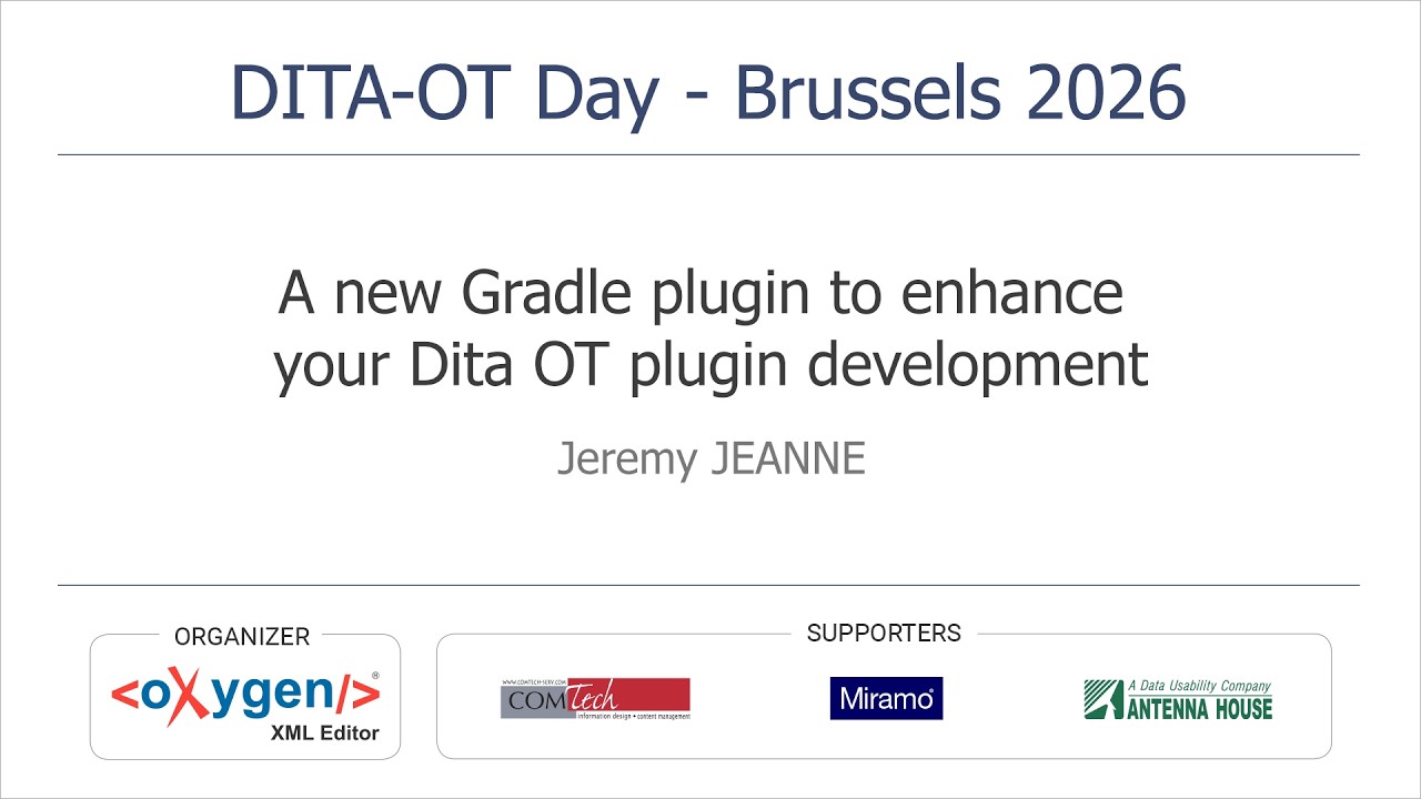 Новый плагин Gradle для улучшения разработки плагинов для Dita OT.