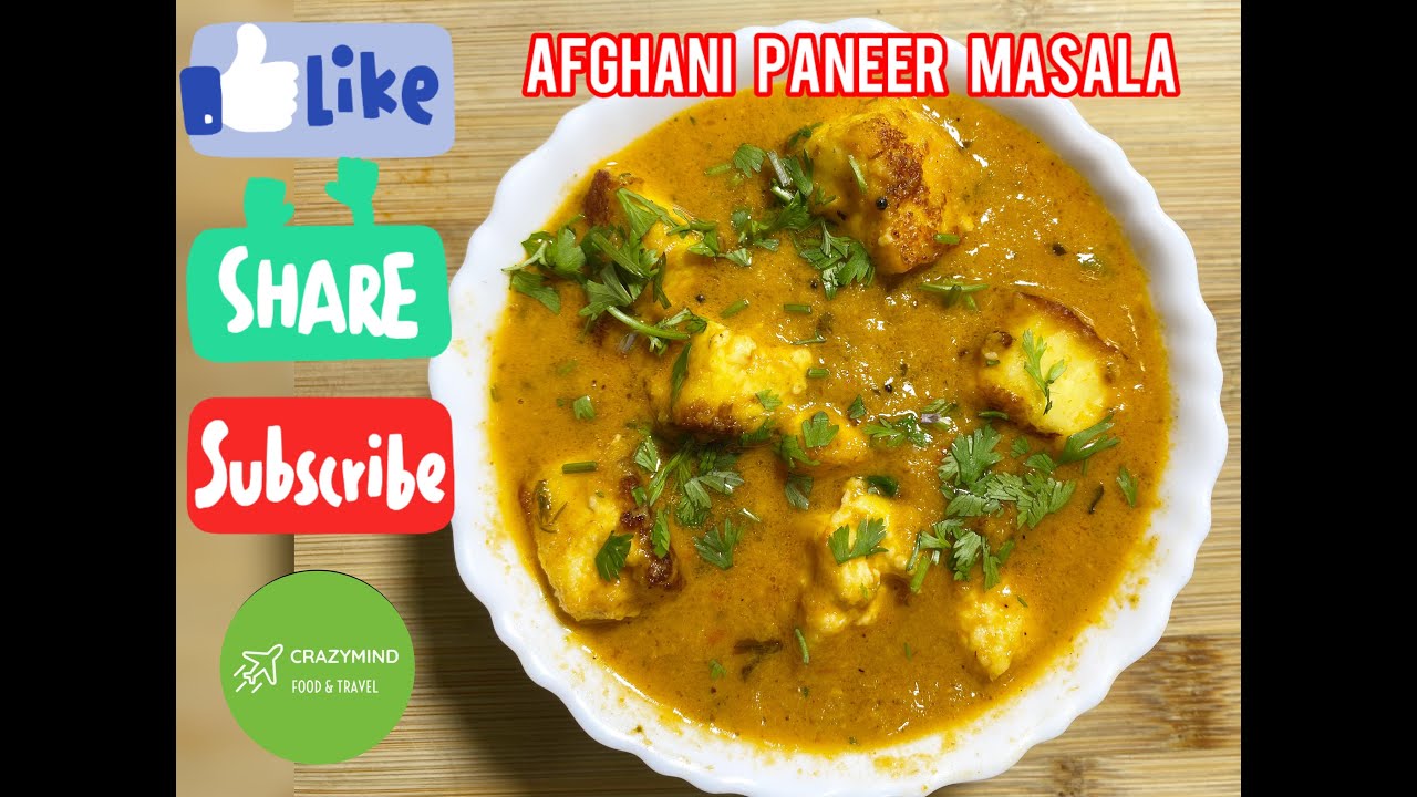 AFGHANI PANEER MASALA || EASY PANEER GRAVY RECIPE || @crazymindfoodtravel