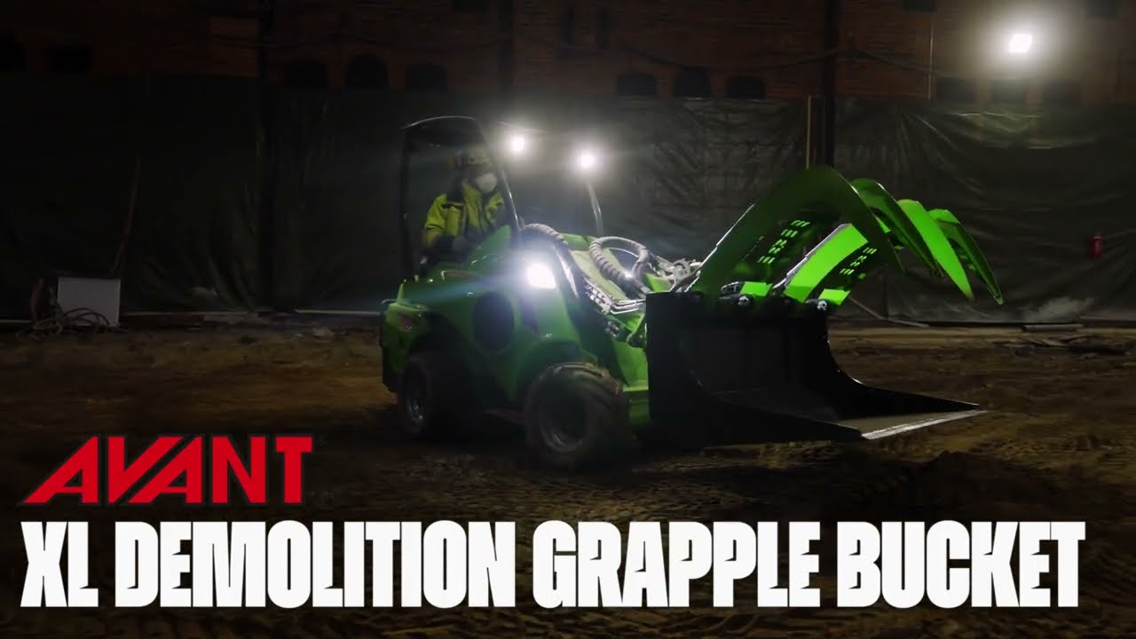 Avant Loader XL Demolition grapple bucket