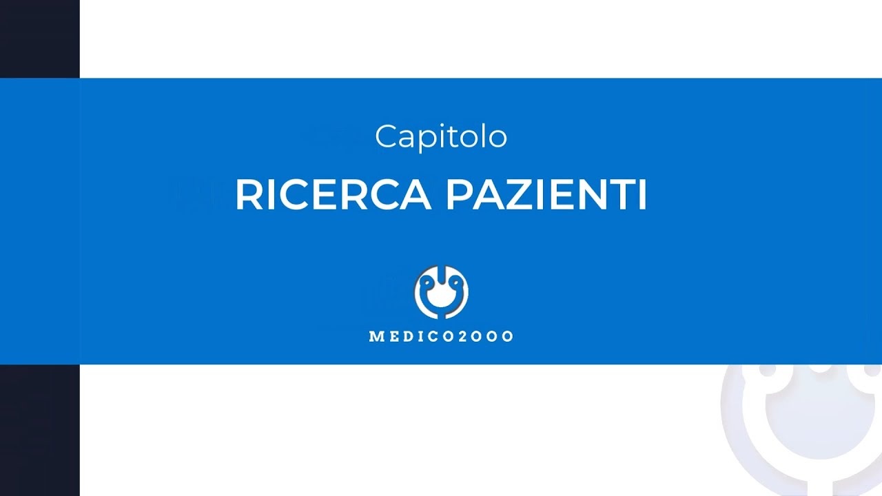 Medico2000 V6: Ricerca pazienti con sottotitoli