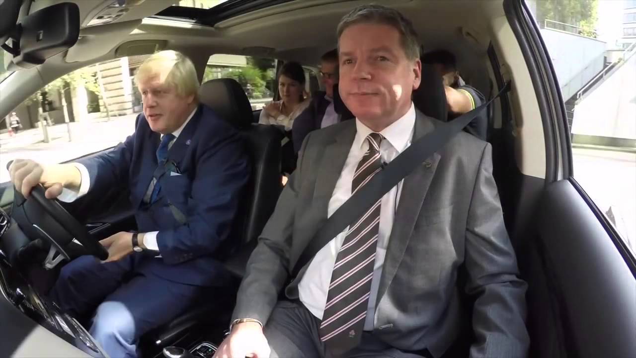 Boris Johnson test drives the Outlander PHEV