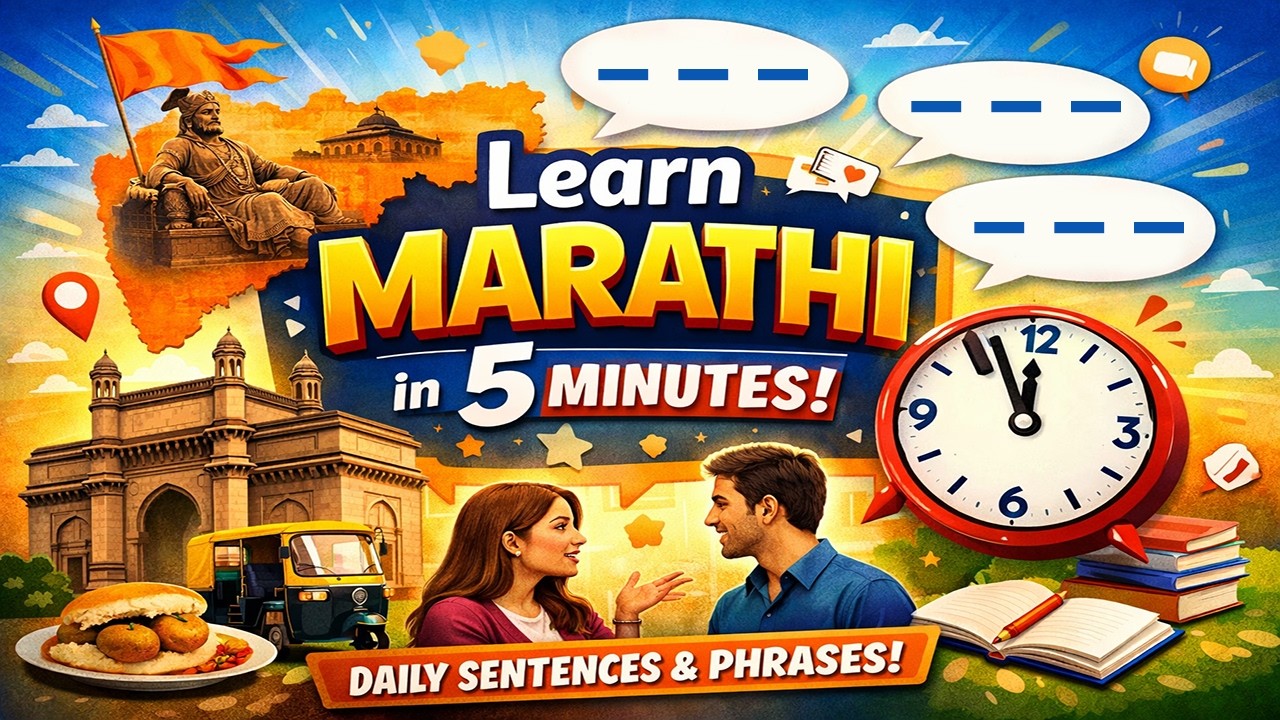 मराठी सीखो 5 मिनट में  | Learn Marathi in 5 Minutes