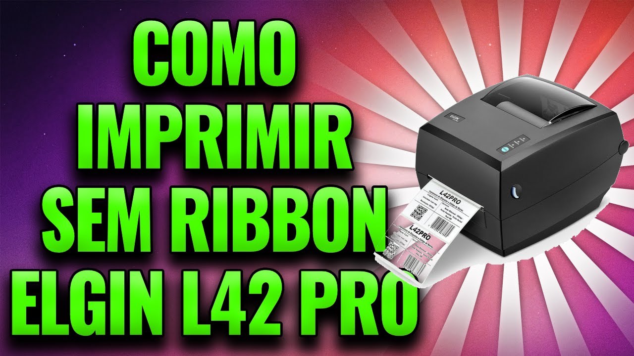 Como imprimir sem ribbon na impressora t&eacute;rmica Elgin L42 Pro