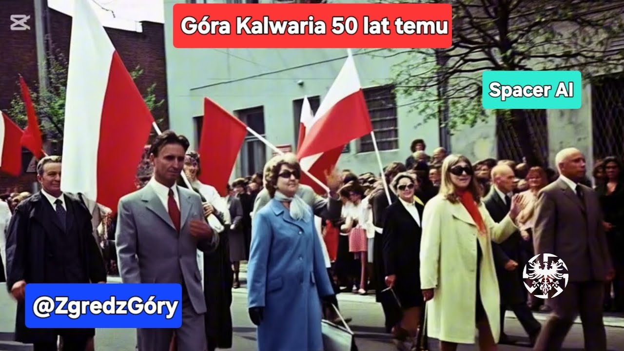 @ZgredzGóry : Góra Kalwaria 50,60 lat temu. Spacer AI. MY hometown 50 years ago.