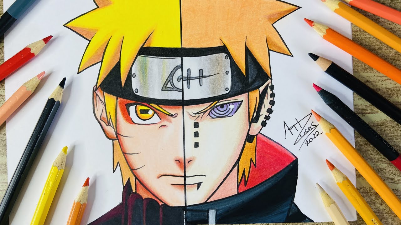 Como Desenhar o Naruto / Pain - How to draw Naruto / Pain