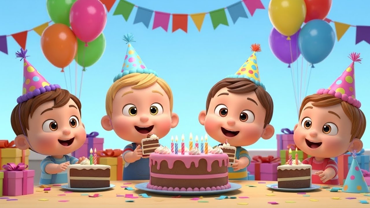 Birthday Party Song | Happy Birthday Song for Kids | Nursery Rhymes & Celebration Songs for Children
