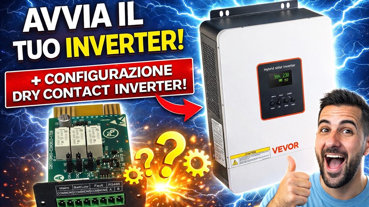 ⚠️ NON ACCENDERE L’INVERTER VEVOR PRIMA DI VEDERE QUESTO!CONFIGURAZIONE + DRY CONTACT SPIEGATI BENE