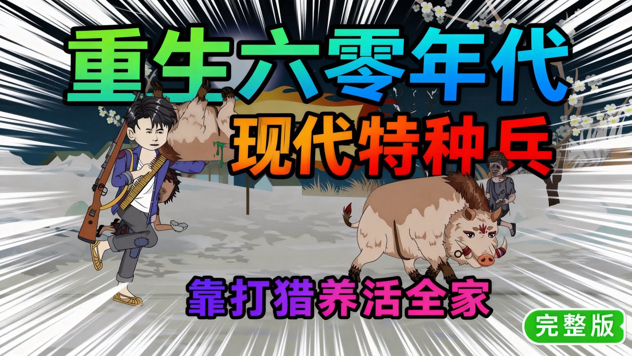 【一口气看完】三宝本是一名特种兵，在一次执行任务中失去了宝贵的生命，但好在上天的眷顾，让他意外重生回到了1960年，靠打猎来养活全家。#夜一漫谈 #三宝打猎
