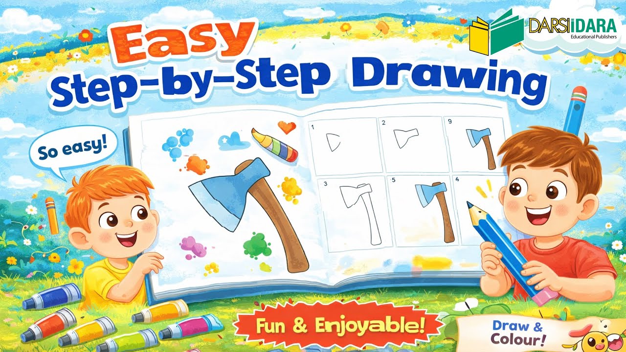 Little Artist| Drawing & Coloring| Step by Step Drawing @darsiidaraeducational #drawingforkids
