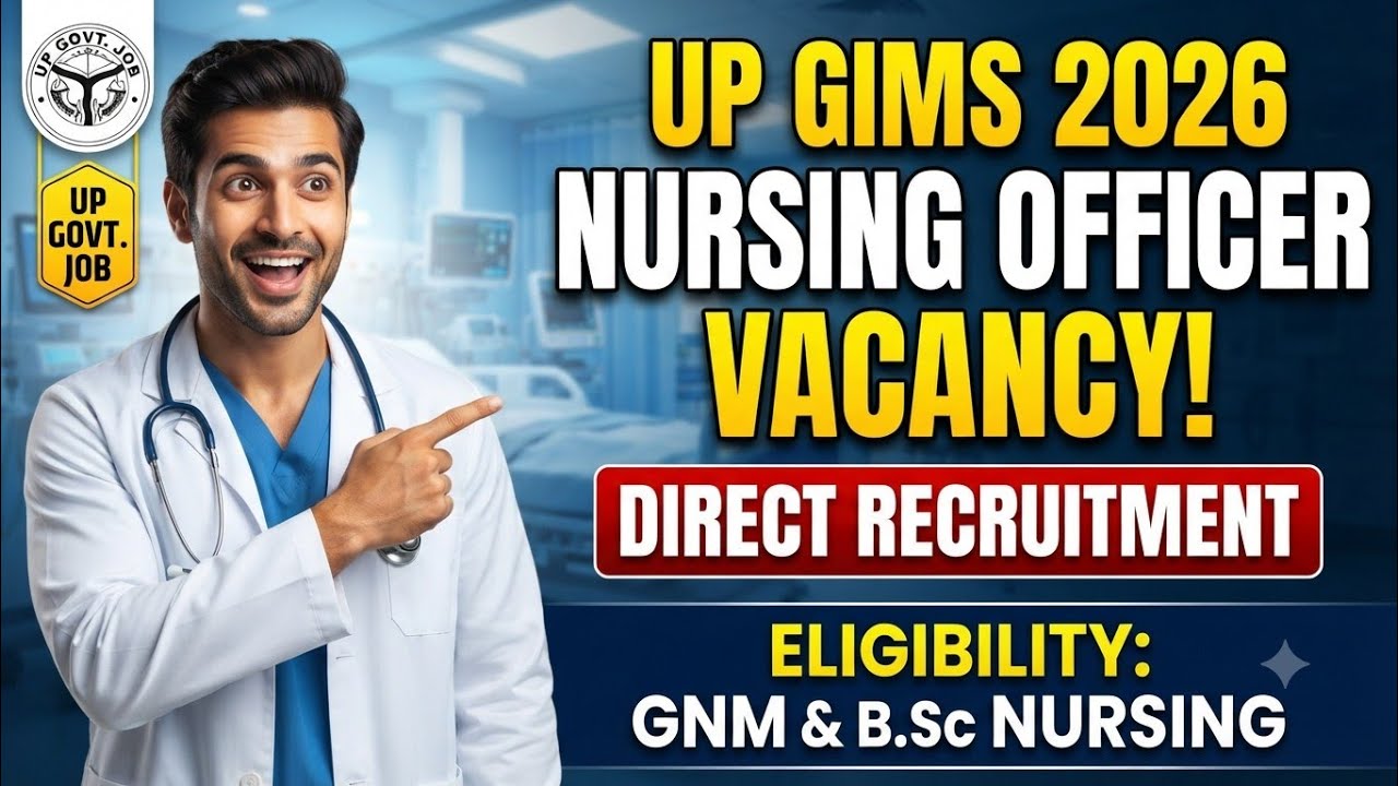 UP GIMS Nursing Officer Vacancy 2026 💐 GIMS Staff Nurse Vacancy 2026, GIMS Staff nurse Vacancy, GIMS
