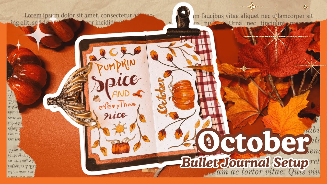 📔 October Autumn  Bullet Journal Theme 🍁🍂🎃 | Plan With Me