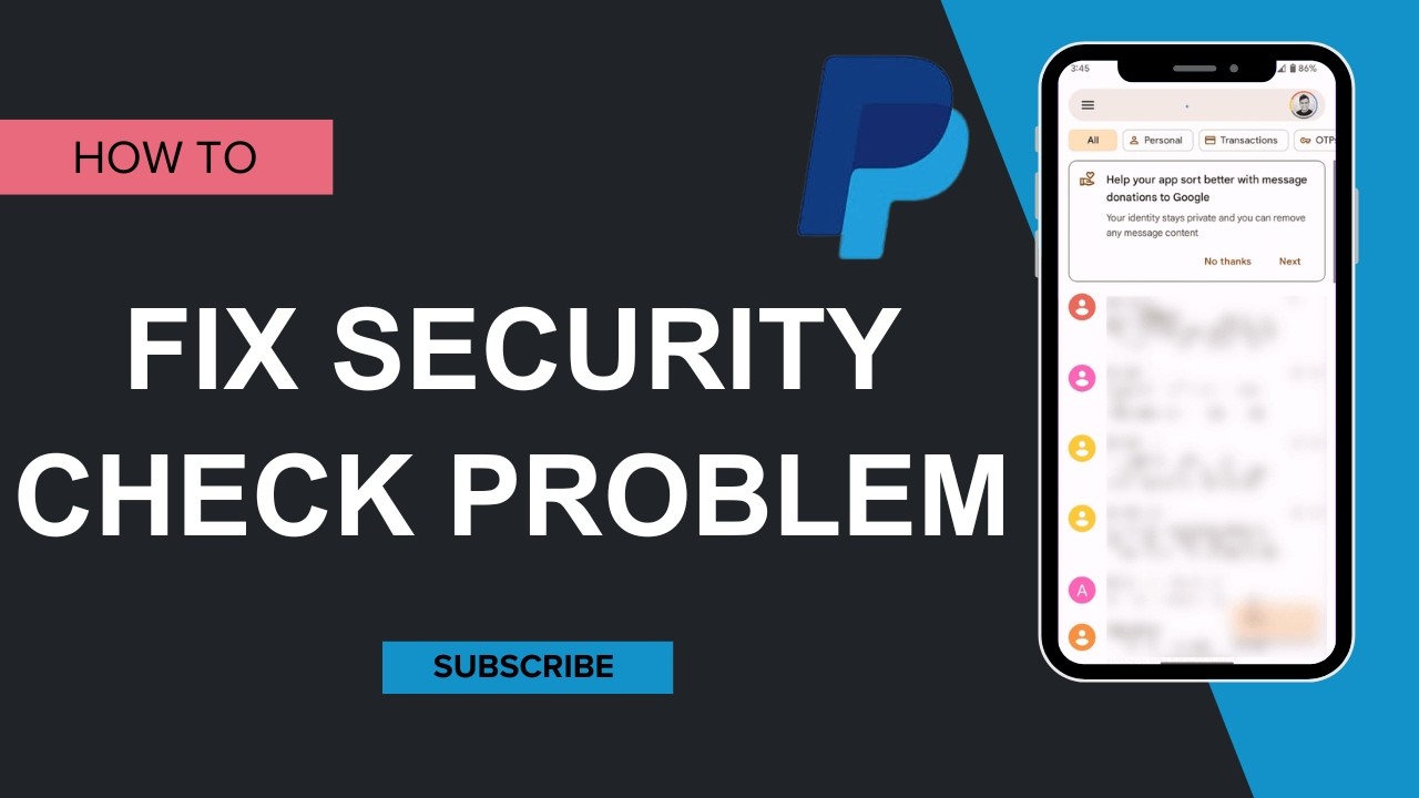 how to fix paypal security check problem