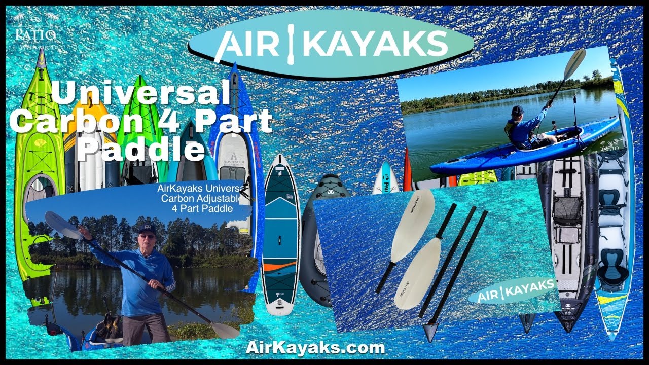 AirKayaks Universal Carbon 4 Part Paddle