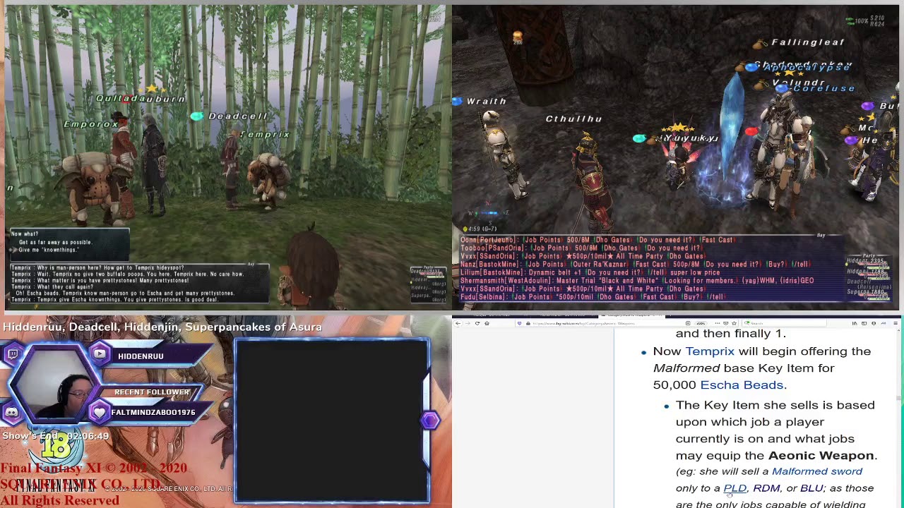 FFXI Asura - Getting 50k Escha Beads