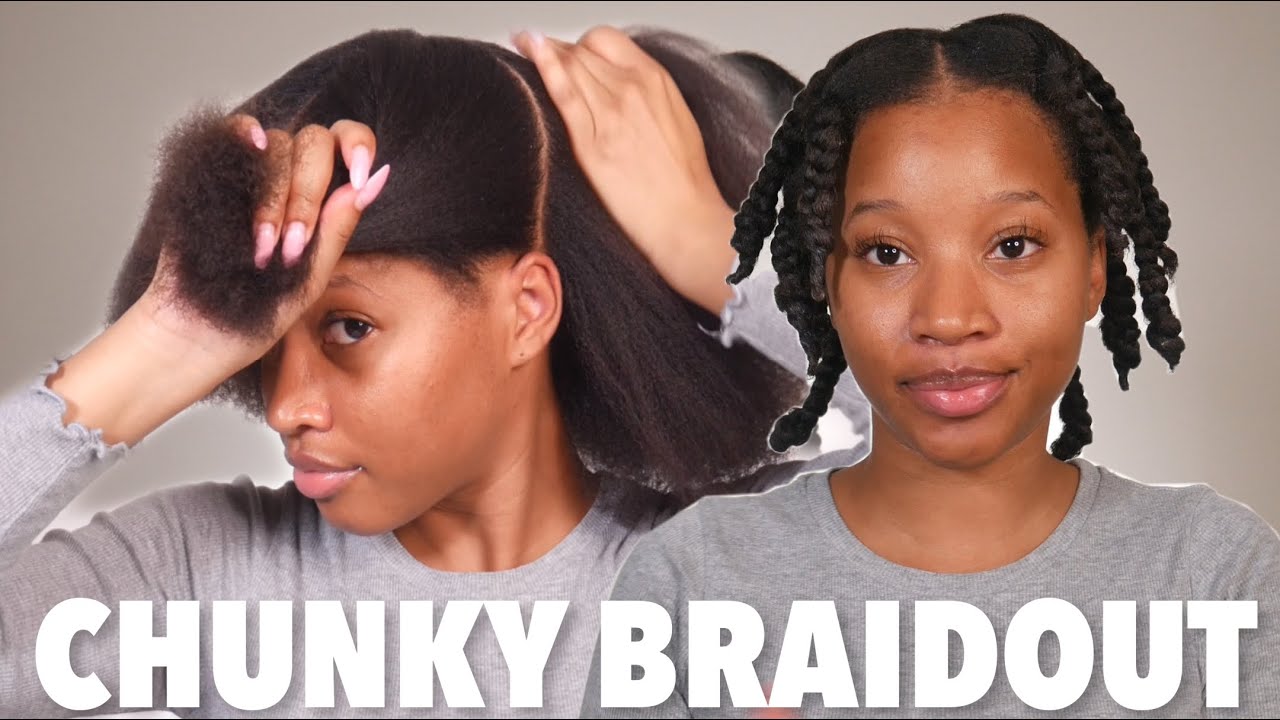 I Tried a Chunky Braidout | on blown out TYPE 4 hair