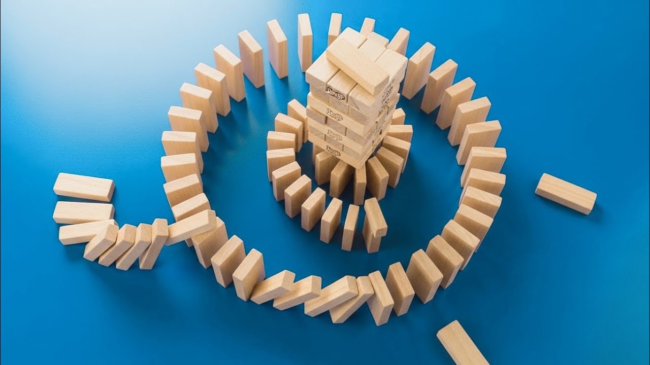 Jenga Tutorial #38: Jenga Domino Challenge: Epic Chain Reactions #jenga #domino